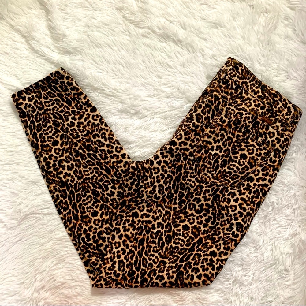 INC Leopard Animal Skinny Leg Regular Pants 12